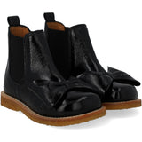 Angulus Black/Black Chelsea Boot With Bow