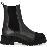 Angulus Black/Black Shine/Black Elastic Chelsea Boot With Tådetalje