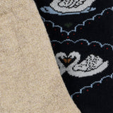 Konges Sløjd Navy/Off White 2 Pack Jacquard Swan Socks