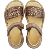 Angulus Clay/Clay Glitter Sandal With Funklende Glitterdetalje
