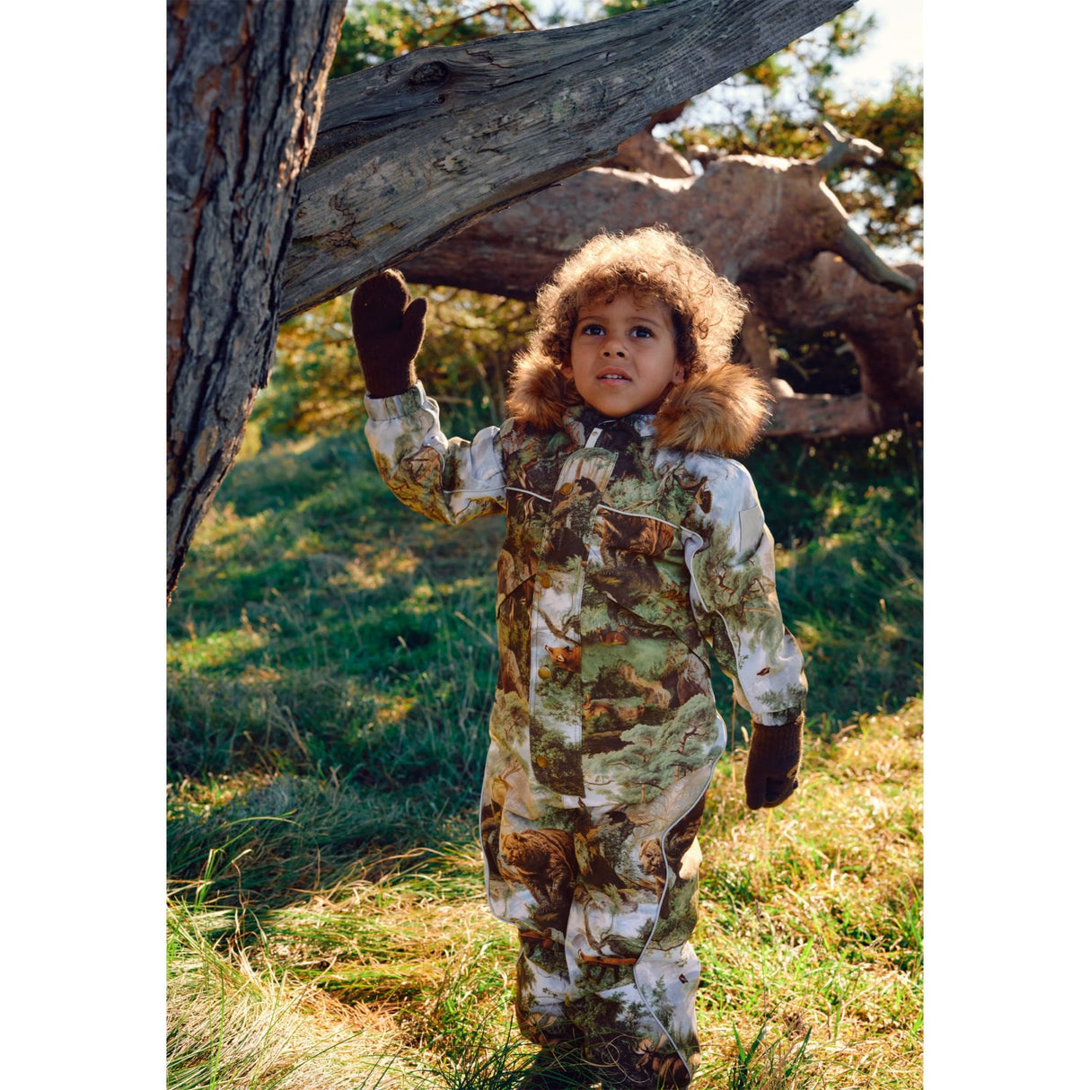 Molo Forest Art Polaris Fur Junior Snowsuit