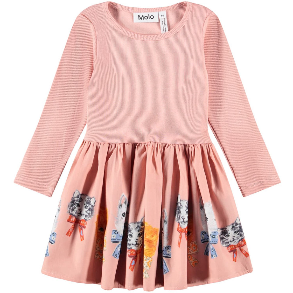 Molo Fancy Kittens Candi Dress LS