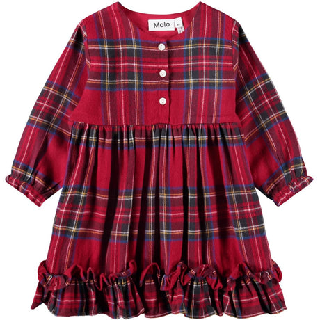 Molo Holiday Check Cele Dress LS