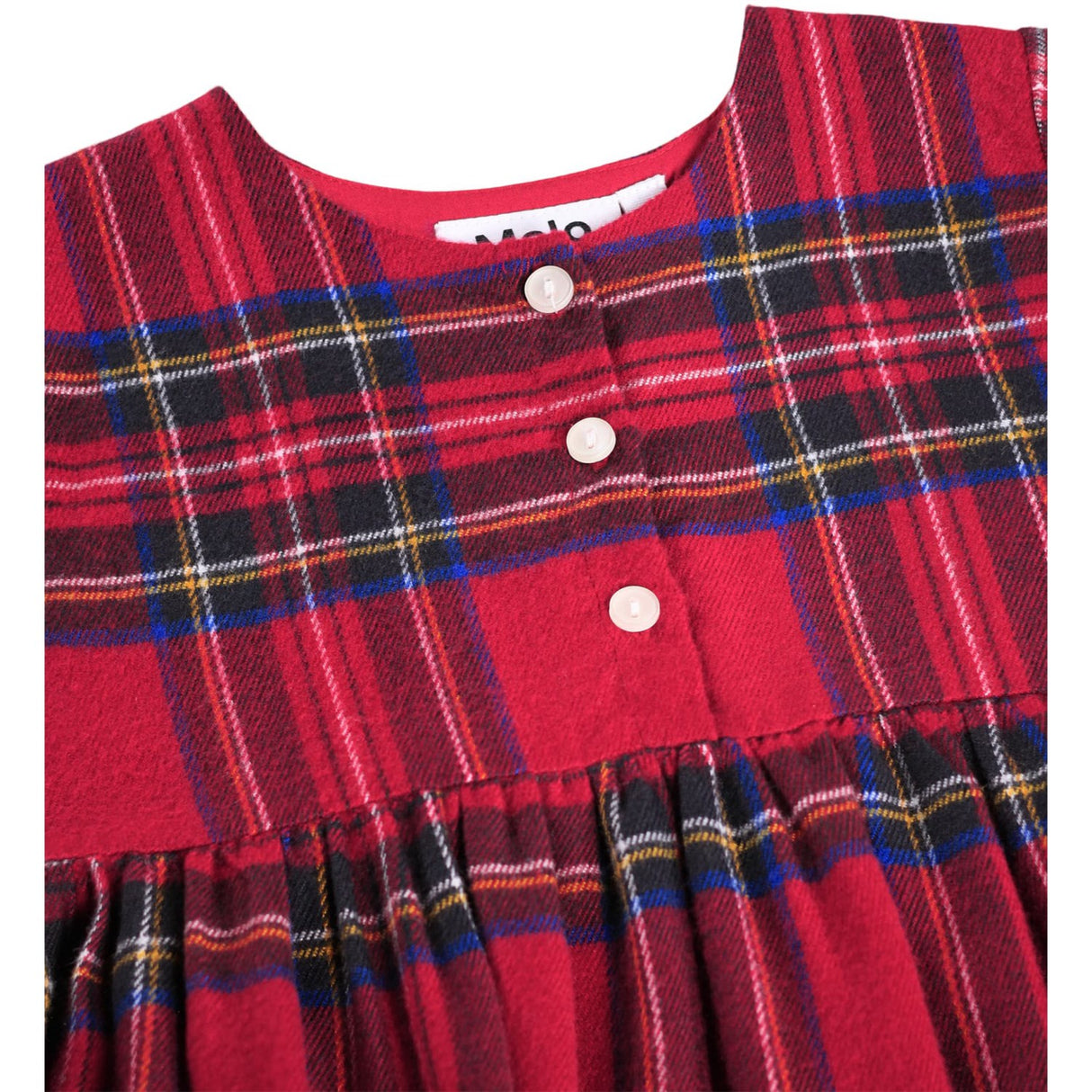 Molo Holiday Check Cele Dress LS