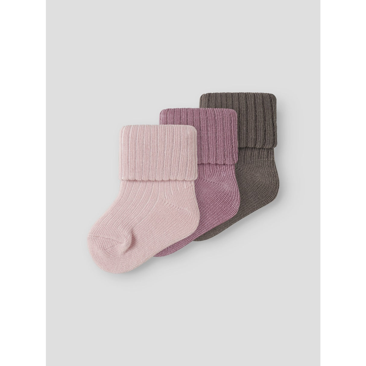 Name It Lilas Lotus + Brown Lentil Nbfnobba 3-Pack Socks