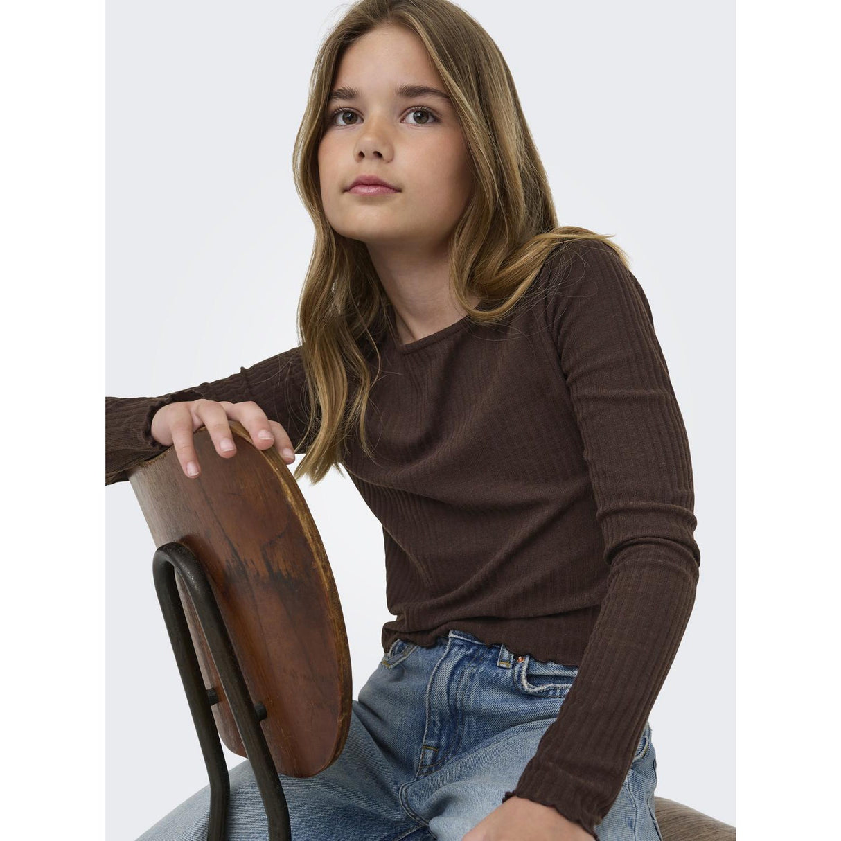 kids ONLY Coffee Bean Kognella L/S O-Neck Top Jrs Noos