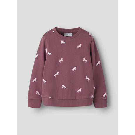 Name It Wild Ginger W. Parfait Pink Unicorns Nmfvalba Ls Sweat Unb Noos