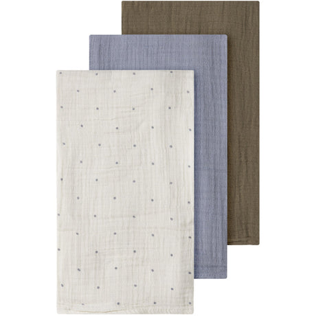 Lil'Atelier Turtledove Sepia Tint/Sleet Nbnisleys 3-Pack Nappies Lil Noos