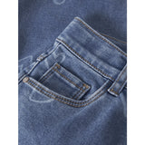 Name It Medium Blue Denim Heart Nmfrose Wide Aop Jeans 4044-On Noos