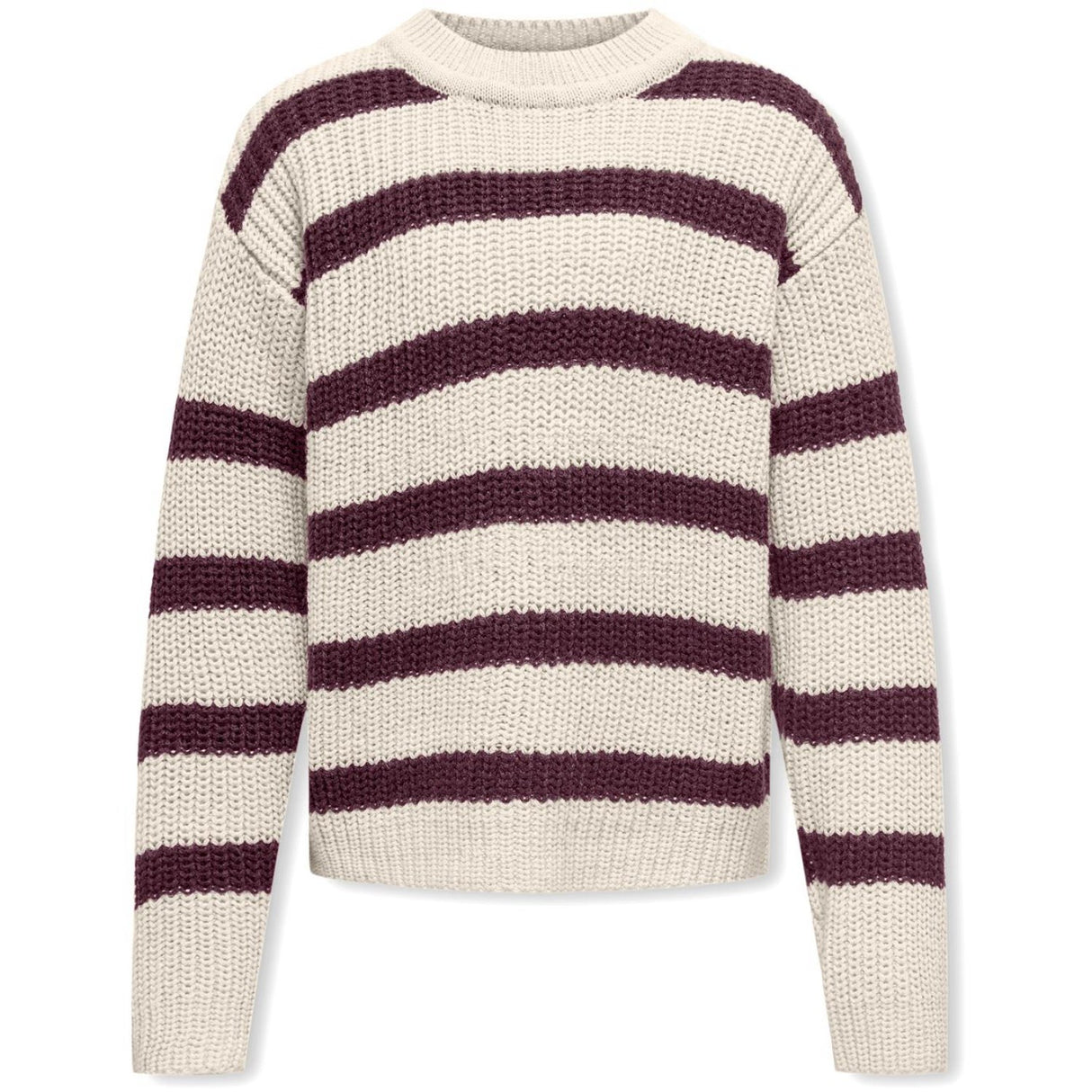 kids ONLY Eggnog Fig Kogjusty L/S Stripe Pullover Knt Noos