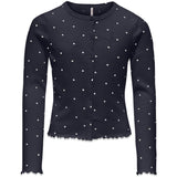 kids ONLY Night Sky Hearts/Cloud Dancer Kogbella Life L/S Cardigan Vd Jrs