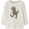 Name It Antique White Dino Football Nmmvoto Ls Nreg Top