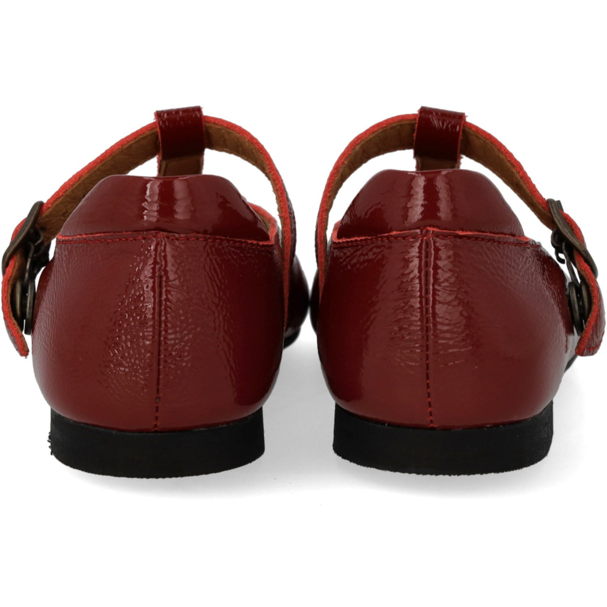 Angulus Cranberry T-Bar Ballerina With Cut-Out Hjerte
