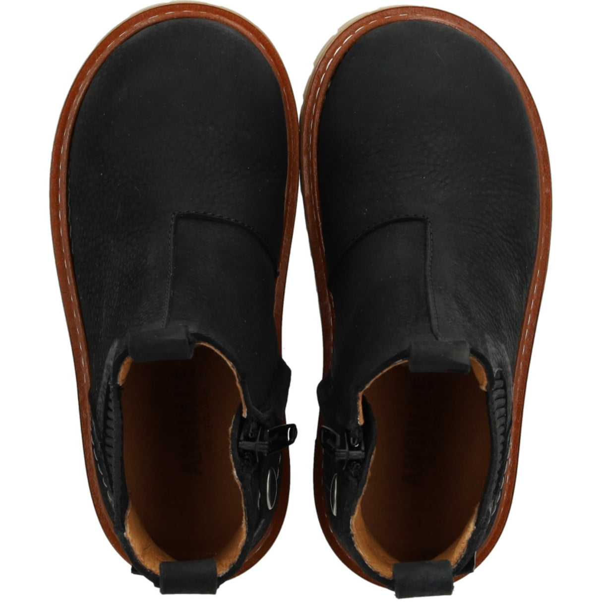 Angulus Black/Black Chunky Chelsea Boot