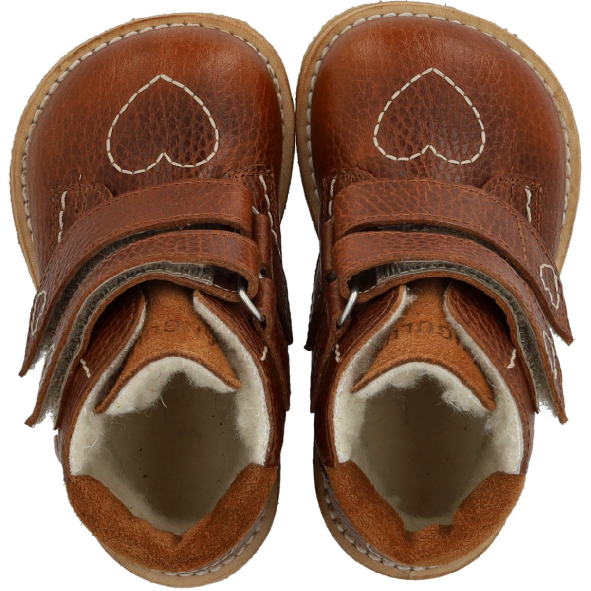 Angulus Cognac/Cognac Tex-Støvle With Hjertedetalje