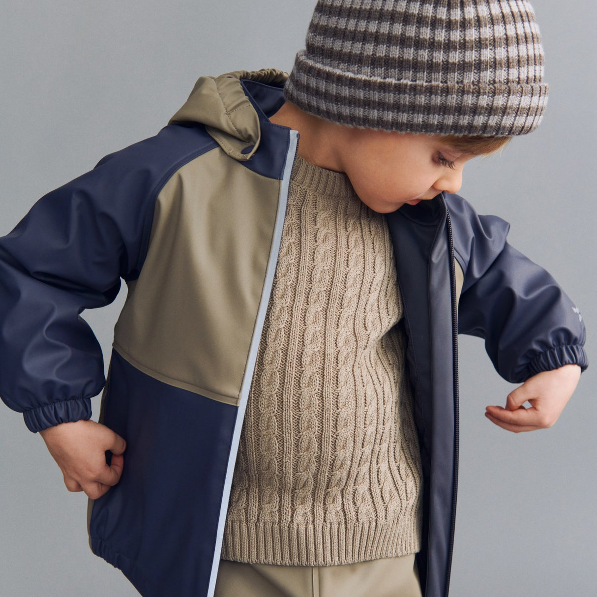 Wheat Greyblue Thermo Rain Jacket Ajojo