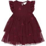THE NEW Siblings Burgundy Emb Tn Tnstvonda S_L Mesh Dress