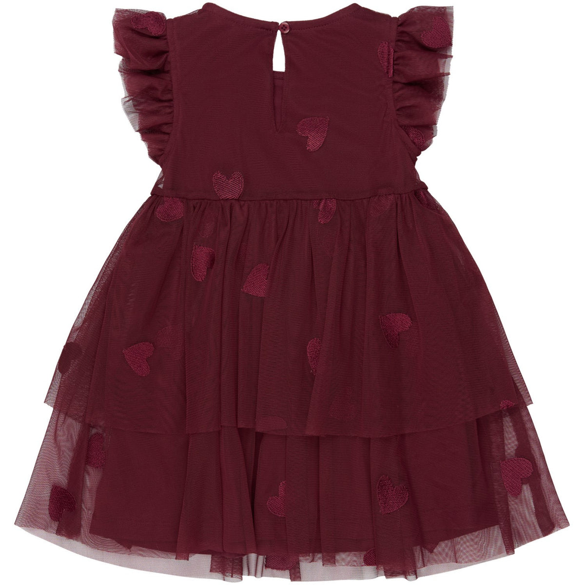 THE NEW Siblings Burgundy Emb Tn Tnstvonda S_L Mesh Dress
