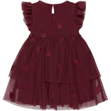 THE NEW Siblings Burgundy Emb Tn Tnstvonda S_L Mesh Dress