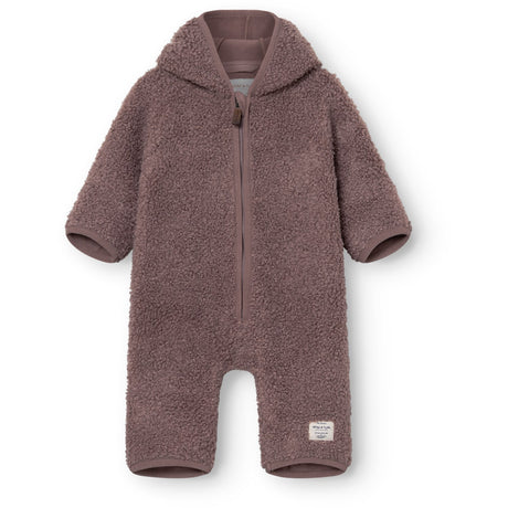 Mini A Ture Peppercorn Plum Matadel Teddyfleece Jumpsuit. Grs
