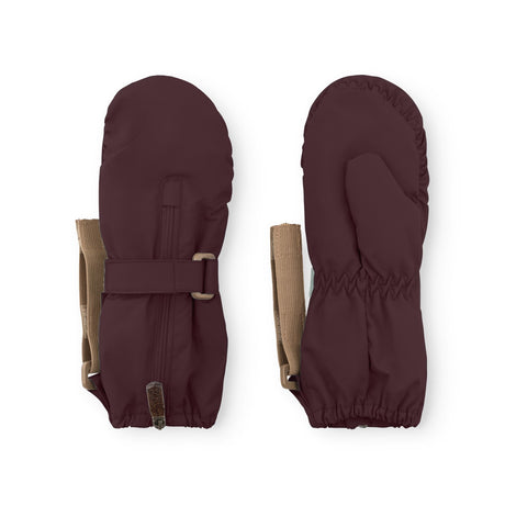Mini A Ture Fudge Aubergine Matcesar Fleece Lined Mittens