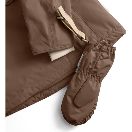 Mini A Ture Chestnut Brown Matcesar Fleece Lined Mittens