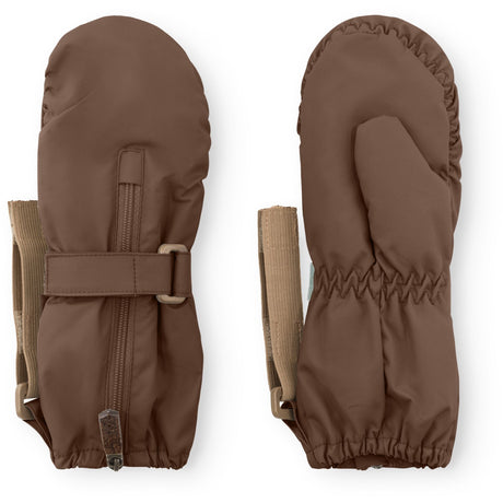 Mini A Ture Chestnut Brown Matcesar Fleece Lined Mittens