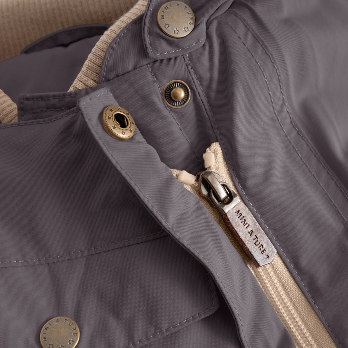 Mini A Ture Plum Kitten Matwisti Fleece Lined Snowsuit. Grs