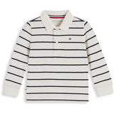 Tommy Hilfiger Off White Stripe-White Essential Regular Polo Ls