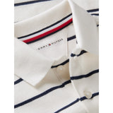 Tommy Hilfiger Off White Stripe-White Essential Regular Polo Ls