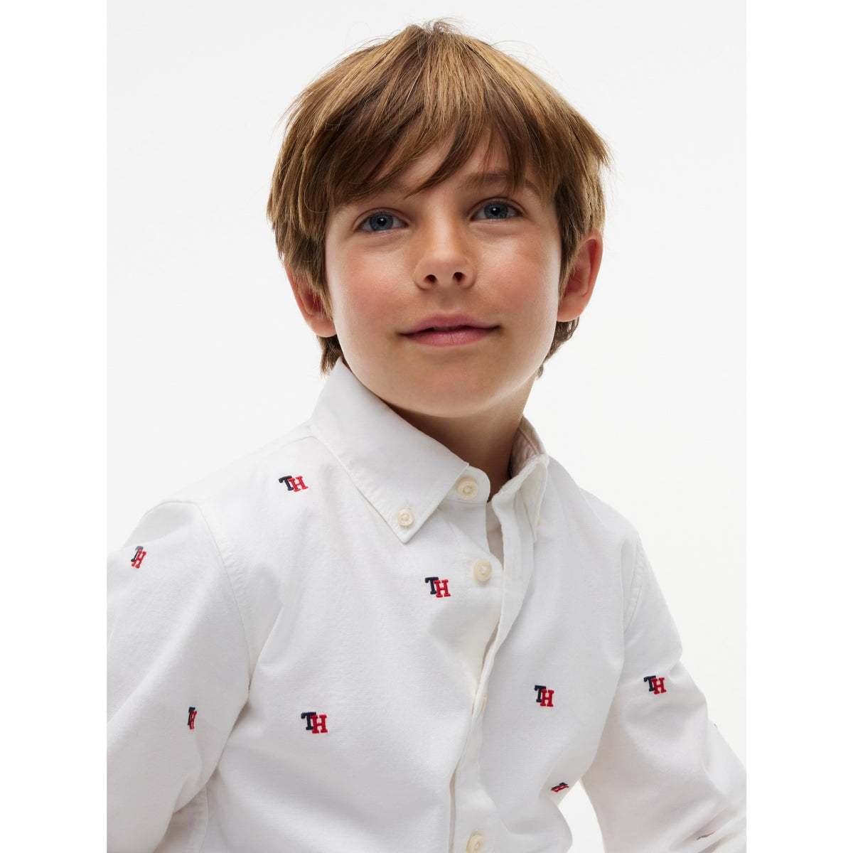 Tommy Hilfiger White-White Oxford Graphic Shirt