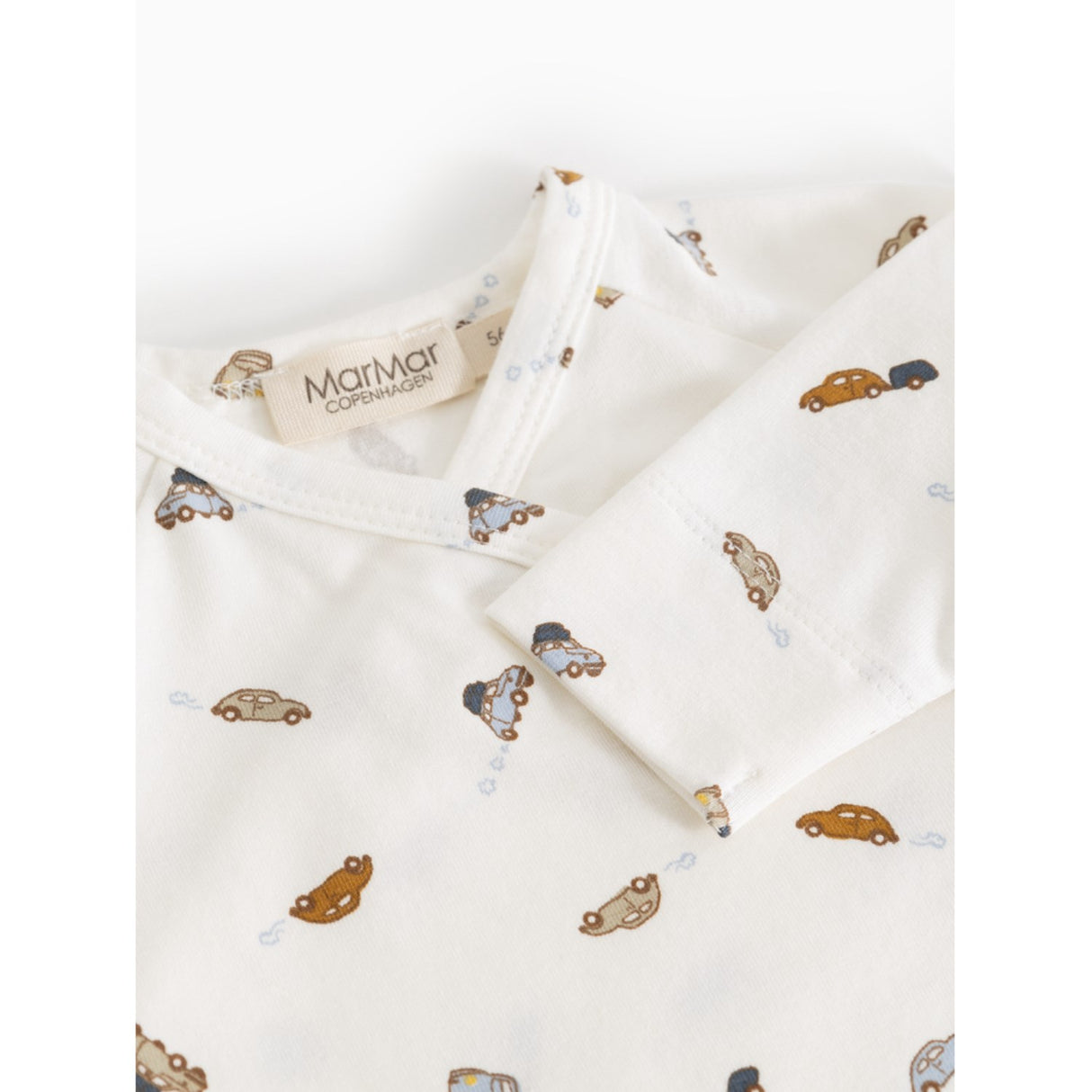 MarMar Modal Smooth Print Cars Rubello Onesie