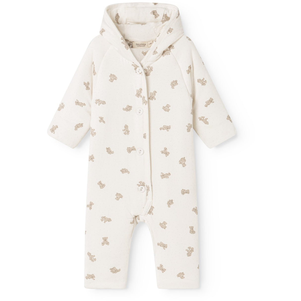 MarMar New Born Modal Smooth Print Teddybears Rexa Onesie
