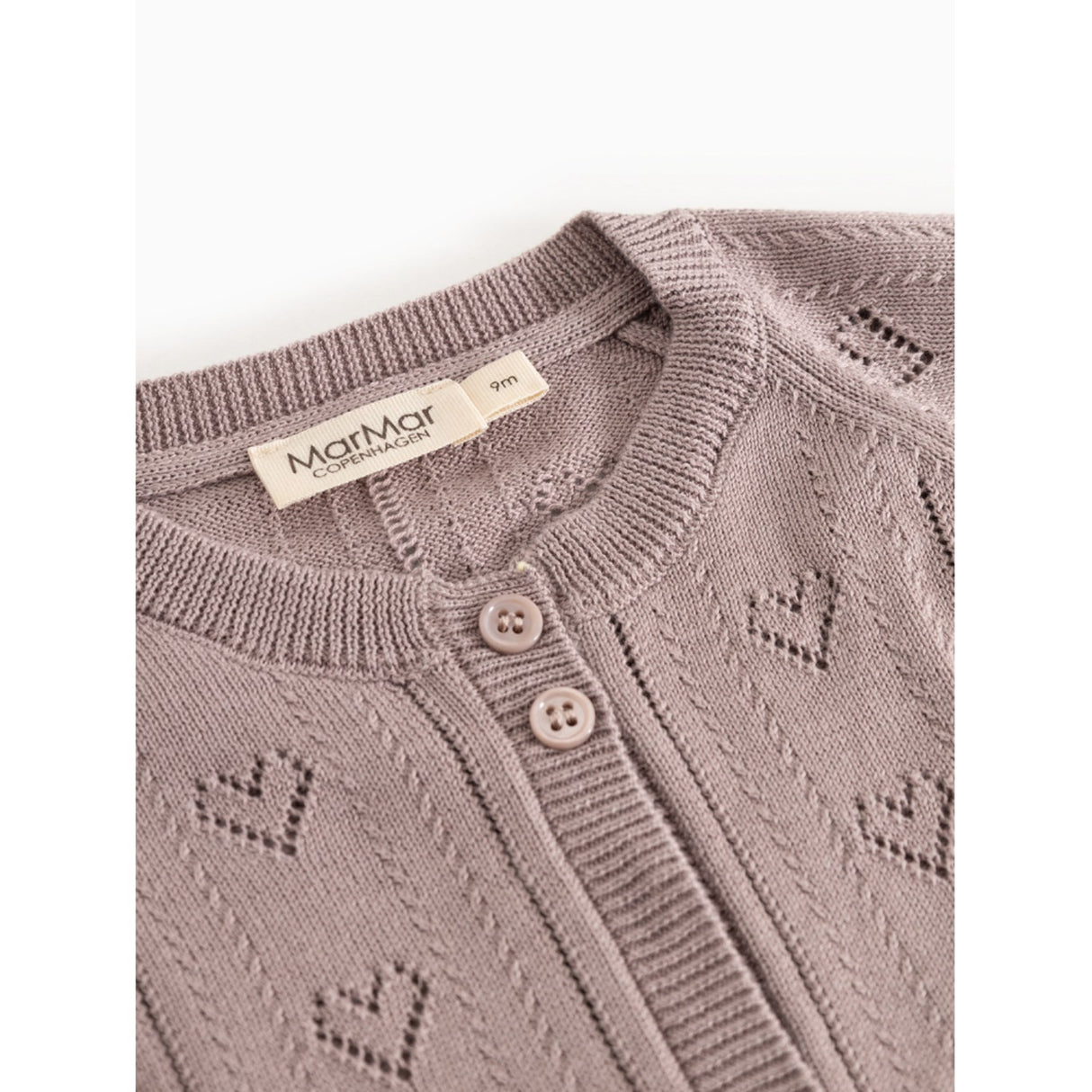 MarMar Modal Mix Pointelle Dusty Purple Totti Knitted Cardigan