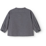MarMar Cotton Seersucker Pigeon Blue Check Totoro Shirt