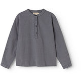 MarMar Cotton Seersucker Pigeon Blue Check Tokyo Shirt