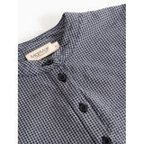 MarMar Cotton Seersucker Pigeon Blue Check Tokyo Shirt
