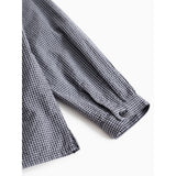 MarMar Cotton Seersucker Pigeon Blue Check Tokyo Shirt