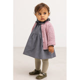 MarMar Cotton Seersucker Pigeon Blue Check Dawson Frill Dress