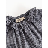 MarMar Cotton Seersucker Pigeon Blue Check Dawson Frill Dress