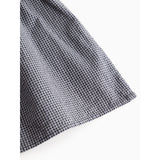 MarMar Cotton Seersucker Pigeon Blue Check Dawson Frill Dress