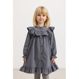 MarMar Cotton Seersucker Pigeon Blue Check Dalina Dress