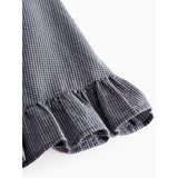 MarMar Cotton Seersucker Pigeon Blue Check Dalina Dress