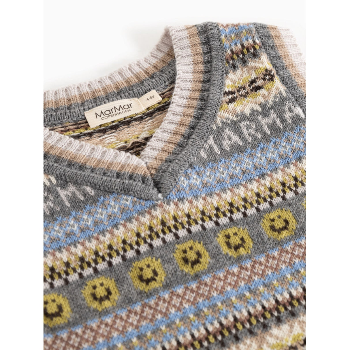 MarMar Light Cotton Wool Fair Isle Fair Isle Taj Knitted Vest