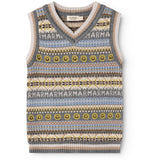 MarMar Light Cotton Wool Fair Isle Fair Isle Taj Knitted Vest