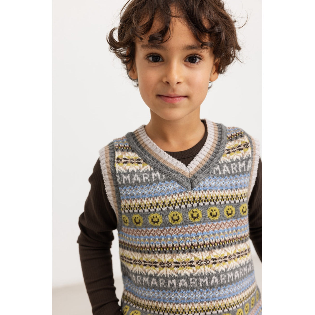MarMar Light Cotton Wool Fair Isle Fair Isle Taj Knitted Vest