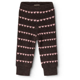 MarMar Light Cotton Wool Pattern Rose Frosting Hearts Penn Knitted Pants
