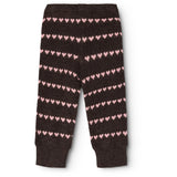 MarMar Light Cotton Wool Pattern Rose Frosting Hearts Penn Knitted Pants