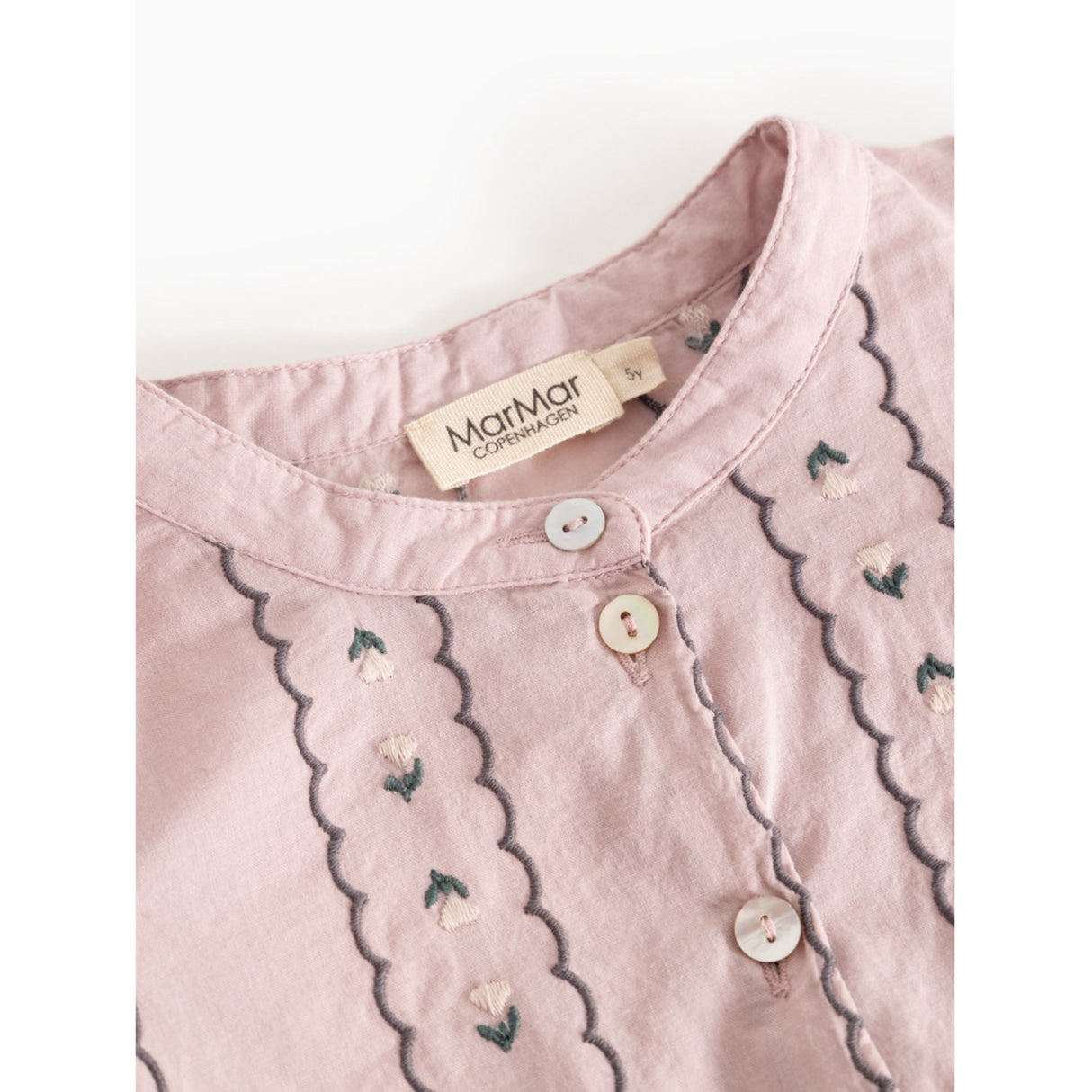 MarMar Light Embroidery Dusty Purple Bloom Dela Dress