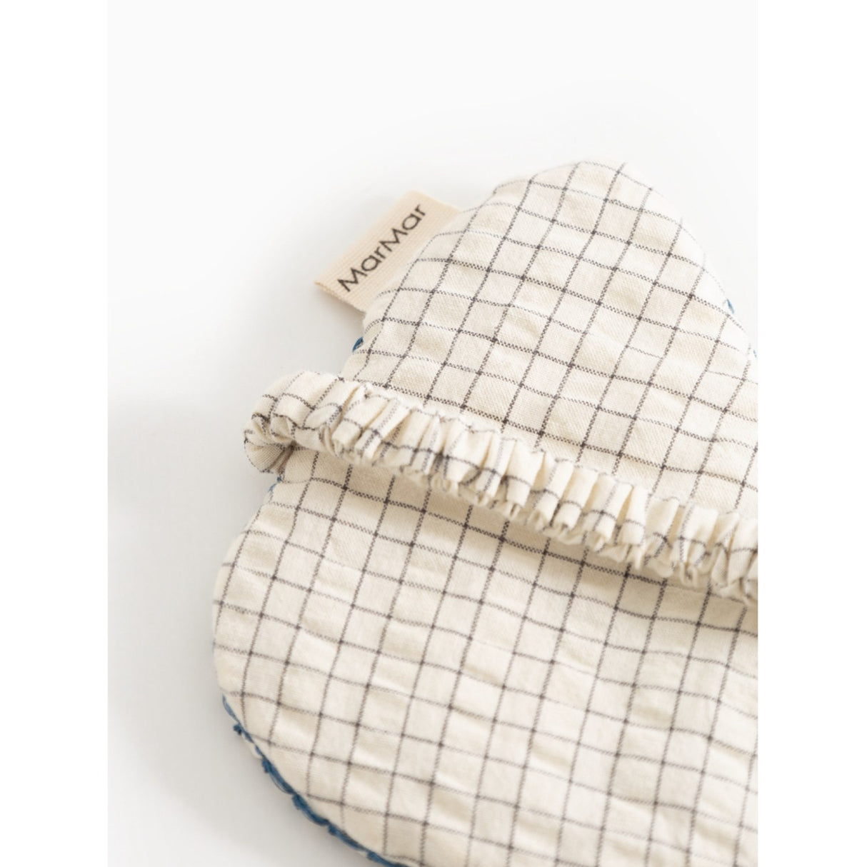 MarMar Seersucker Home Deep Lake Check Sleepmask